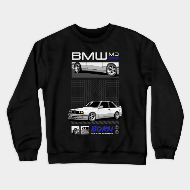 Classic M3 E30 Car Crewneck Sweatshirt by milatees